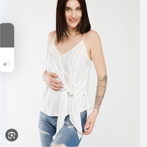 White Pinstripe tank top